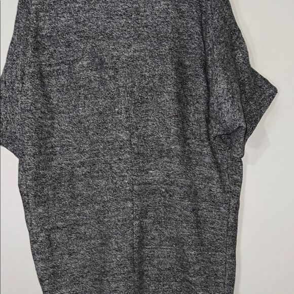 Ann Taylor Wool Blend Gray Short Sleeve Pea Coat Jacket Oversized Size M - Picture 11 of 13